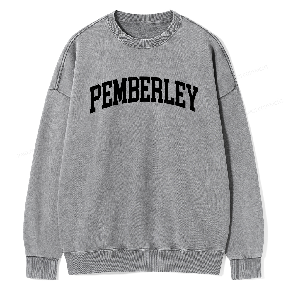 Pagewings Pride and Prejudice Pemberley Bookworm Unisex Washed Sweatshirt