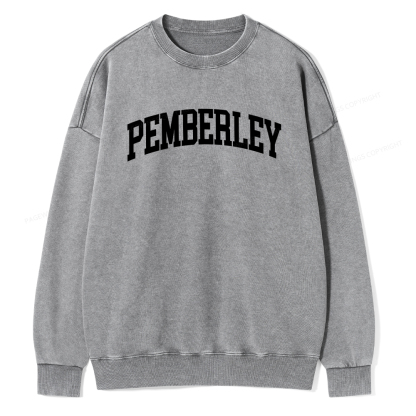 Pagewings Pride and Prejudice Pemberley Bookworm Unisex Washed Sweatshirt