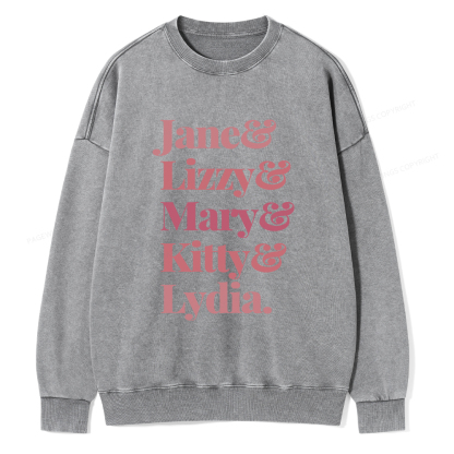 Pagewings Pride and Prejudice Unisex Washed Sweatshirt