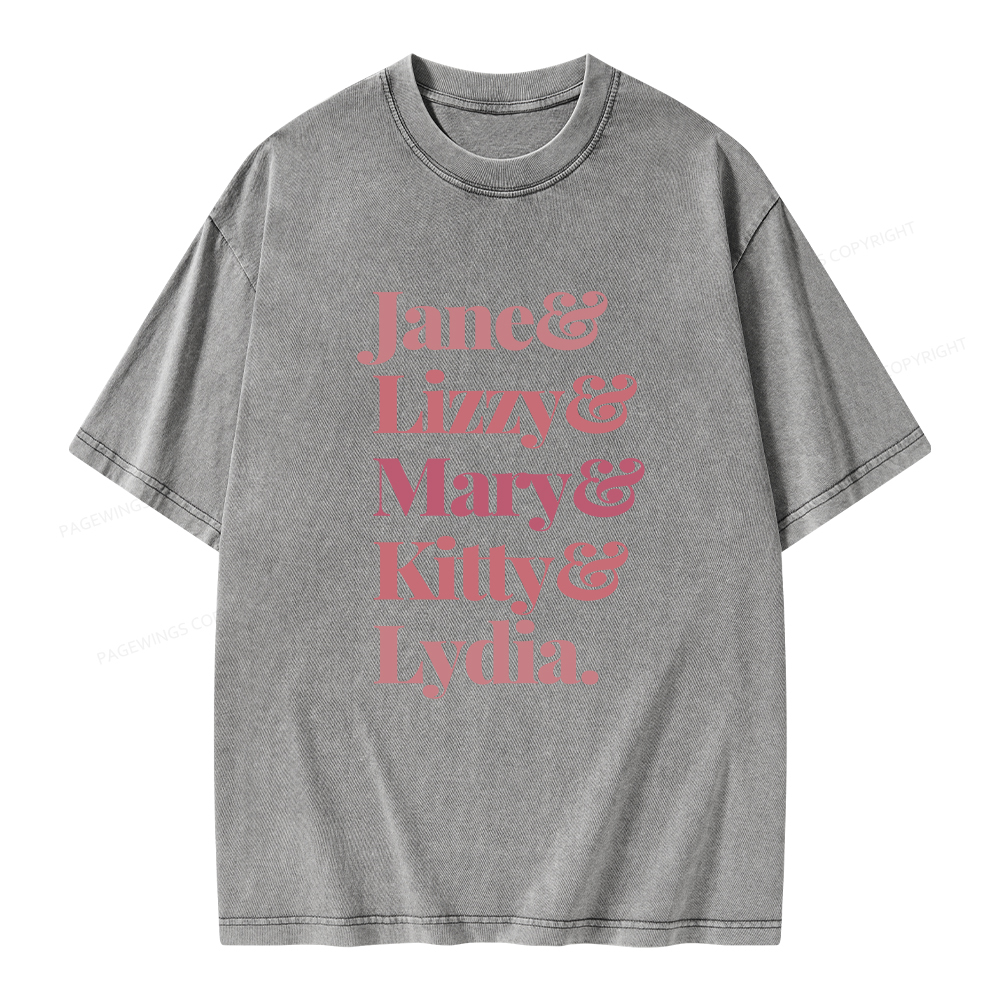Pagewings Pride and Prejudice Unisex Washed T-shirt
