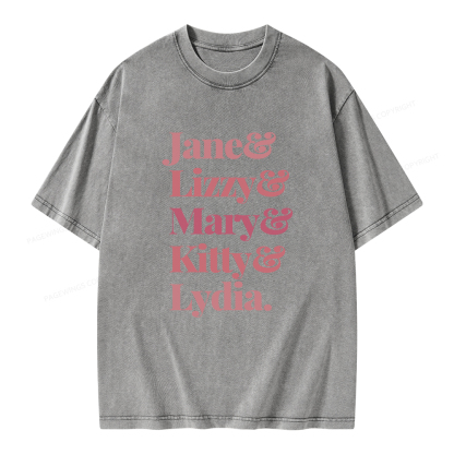 Pagewings Pride and Prejudice Unisex Washed T-shirt