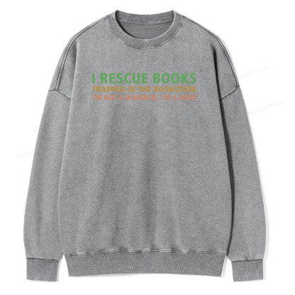 Pagewings Book Lover Shirt, Gift For Bookworms Unisex Washed Sweatshirt