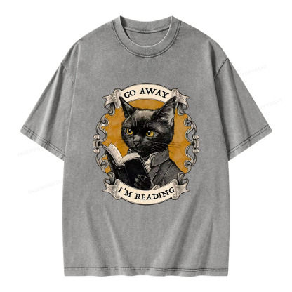 Pagewings Go Away I'm Reading Unisex Washed T-shirt