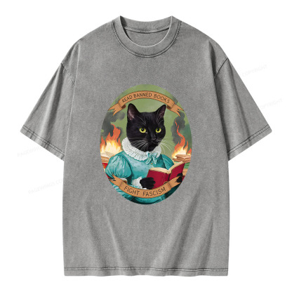 Pagewings Read Banned Books Unisex Washed T-shirt