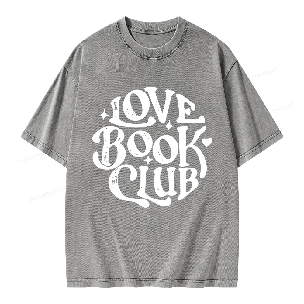 Pagewings Love Book Club Unisex Washed T-shirt