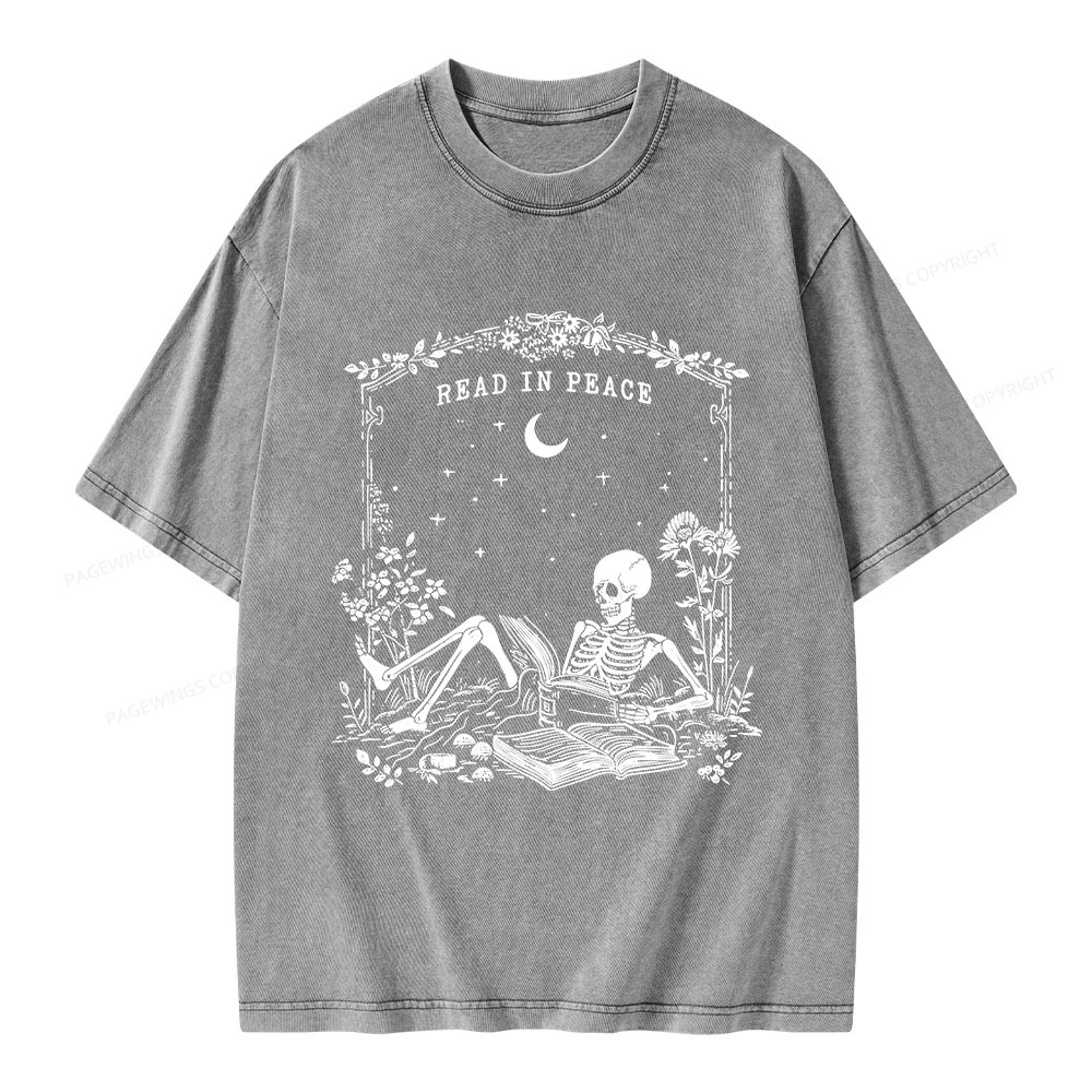 Pagewings Read in Peace Unisex Washed T-shirt