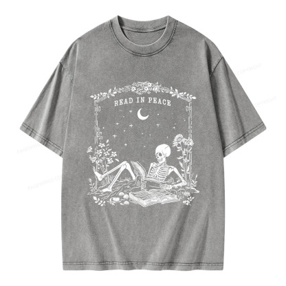 Pagewings Read in Peace Unisex Washed T-shirt