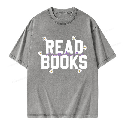 Pagewings Read More Books  Unisex Washed T-shirt
