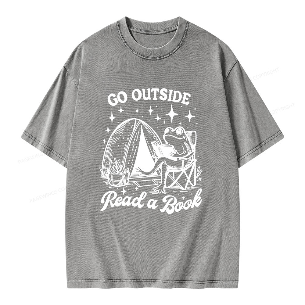 Pagewings Go Outside Unisex Washed T-shirt