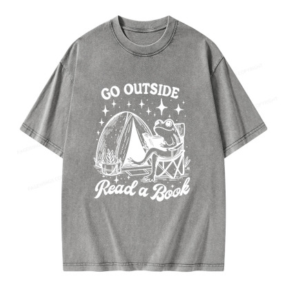 Pagewings Go Outside Unisex Washed T-shirt