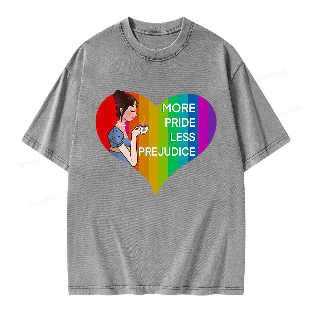 Pagewings More Pride Less Prejudice Unisex Washed T-shirt