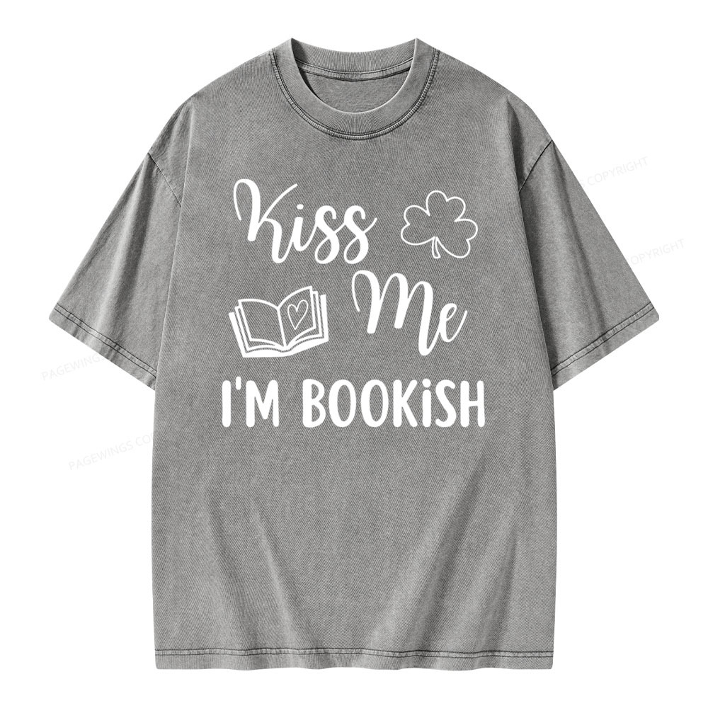 Pagewings Book Funny, Reader Bookworm Librarian Shirt Gift Unisex Washed T-shirt