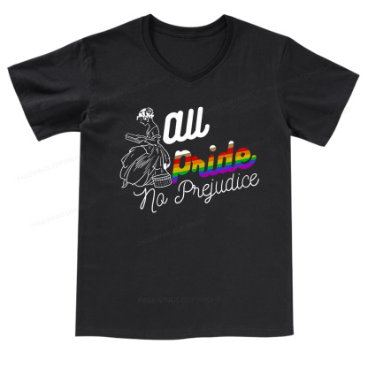 Pagewings All Pride No Prejudice V-neck T-shirt