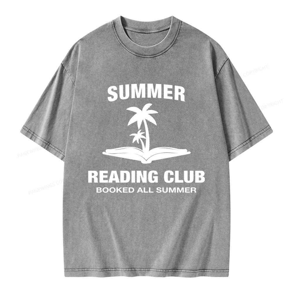 Pagewings Summer Reading Club Unisex Washed T-shirt
