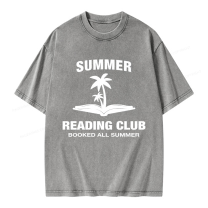 Pagewings Summer Reading Club Unisex Washed T-shirt