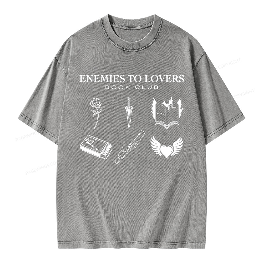 Pagewings Enemies To Lovers Unisex Washed T-shirt