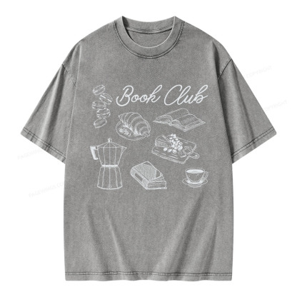 Pagewings Book Club Unisex Washed T-shirt