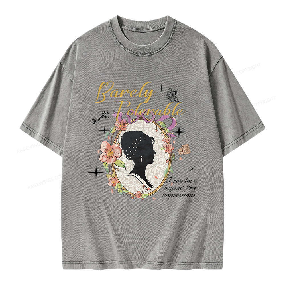 Pagewings True Love Beyond First Impressions Unisex Washed T-shirt