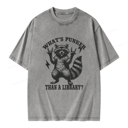 Pagewings What’s Punker Than A Library Unisex Washed T-shirt
