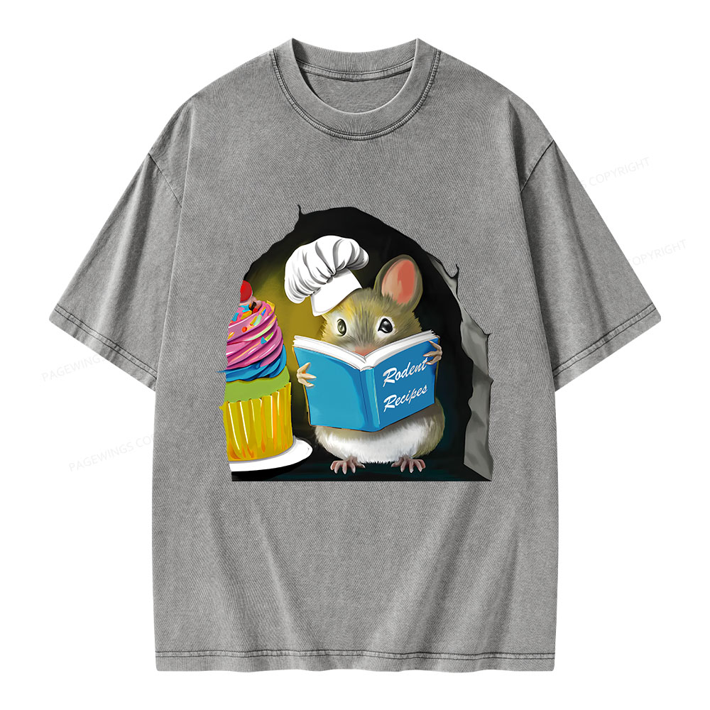 Pagewings Rodent Recipes Unisex Washed T-shirt