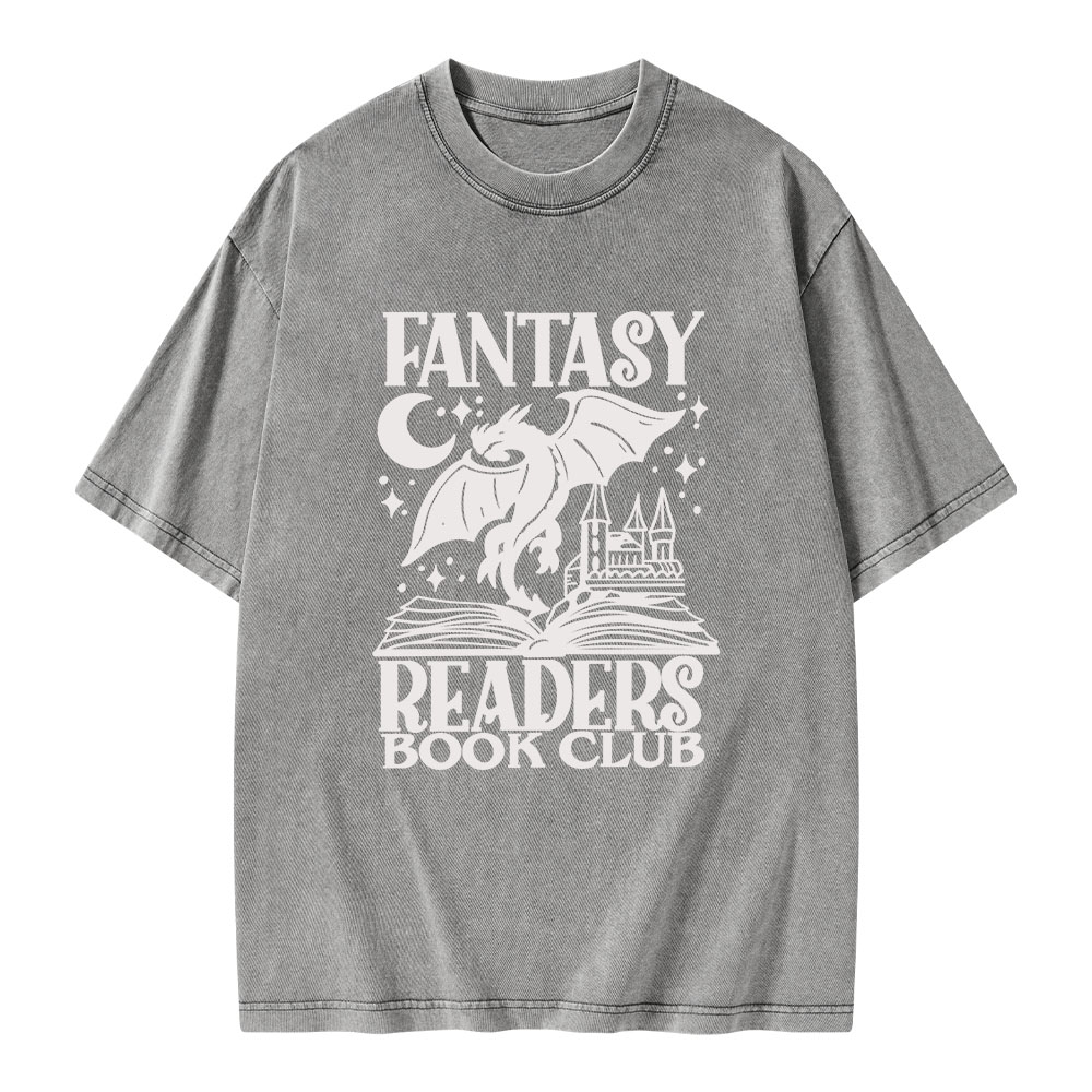 Pagewings Fantasy Readers Book Club Unisex Washed T-shirt