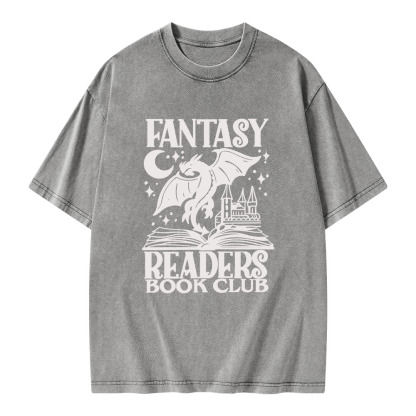 Pagewings Fantasy Readers Book Club Unisex Washed T-shirt