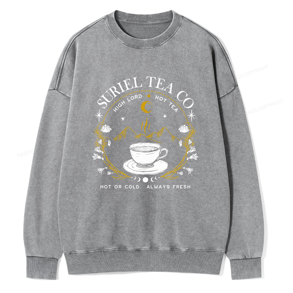 Pagewings Suriel Tea Co Unisex Washed Sweatshirt