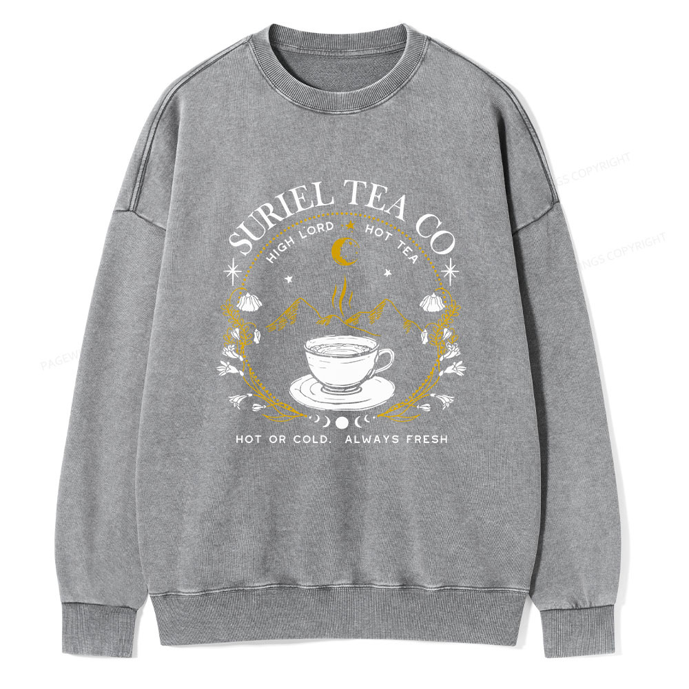 Pagewings Suriel Tea Co Unisex Washed Sweatshirt