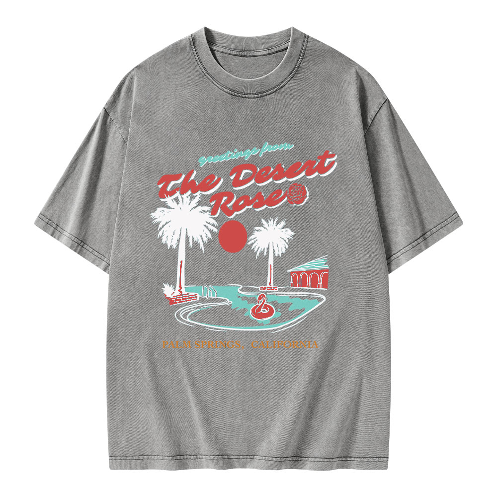 Pagewings The Desert Rose Unisex Washed T-shirt