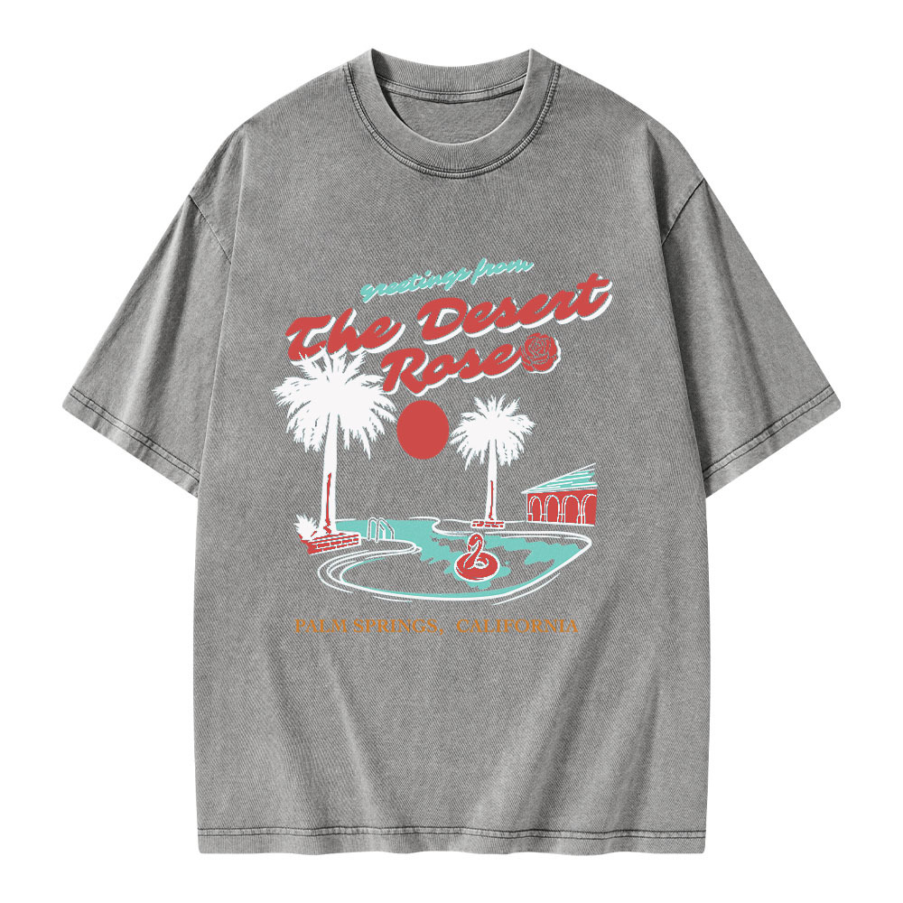 Pagewings The Desert Rose Unisex Washed T-shirt