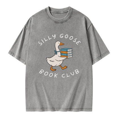 Pagewings Silly Goose Book Club Unisex Washed T-shirt