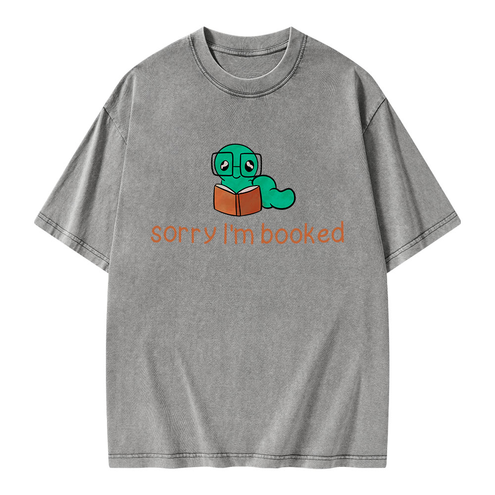 Pagewings Sorry i'm booked Unisex Washed T-shirt