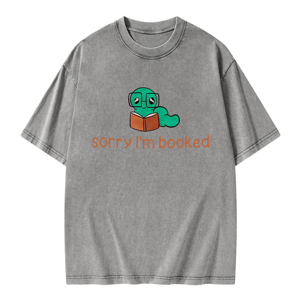 Pagewings Sorry i'm booked Unisex Washed T-shirt