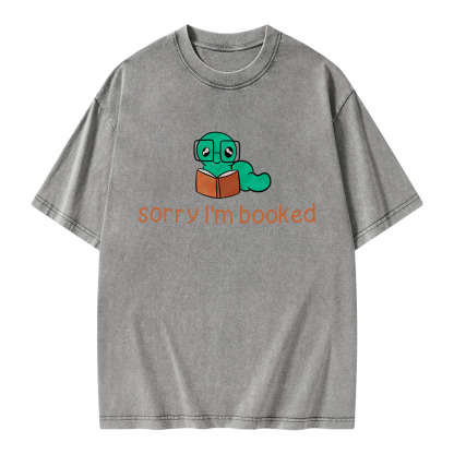 Pagewings Sorry i'm booked Unisex Washed T-shirt