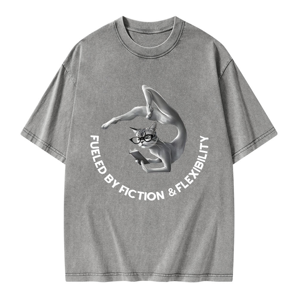 Pagewings Fueled By Fiction Flexibility Unisex Washed T-shirt
