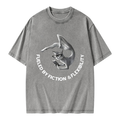 Pagewings Fueled By Fiction Flexibility Unisex Washed T-shirt