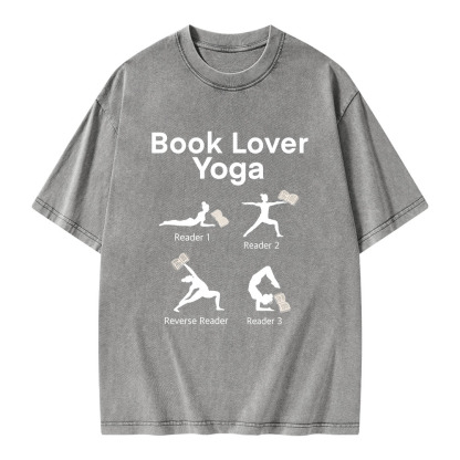 Pagewings Book Lover YogaUnisex Washed T-shirt