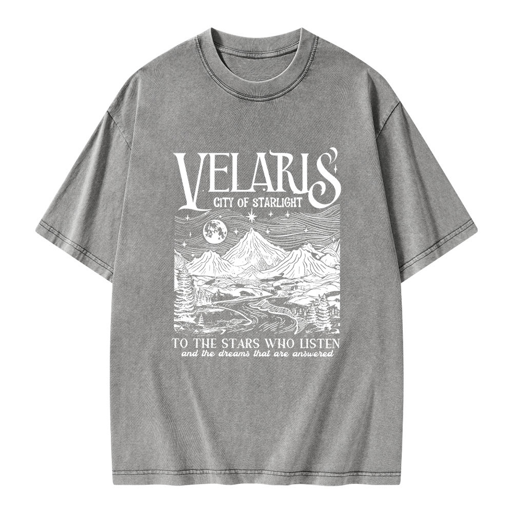 Pagewings Velaris City Of Starlight Acotar Unisex Washed T-shirt