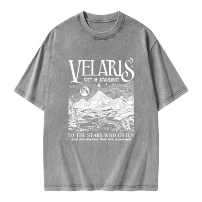 Pagewings Velaris City Of Starlight Acotar Unisex Washed T-shirt