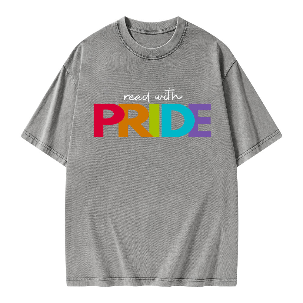 Pagewings Read With Pride Unisex Washed T-shirt