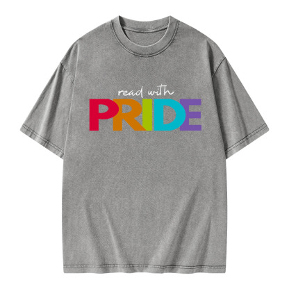 Pagewings Read With Pride Unisex Washed T-shirt