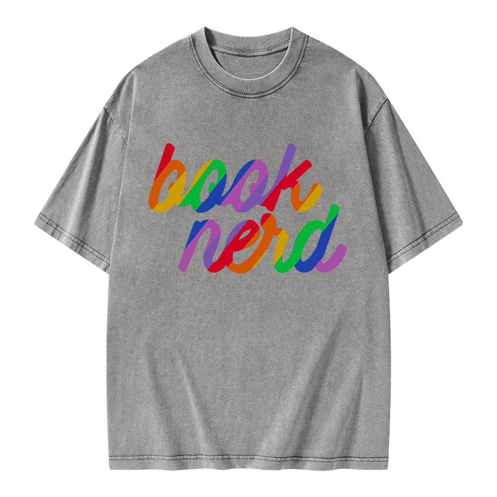 Pagewings  Book Nerd Pride Unisex Washed T-shirt