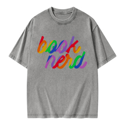 Pagewings  Book Nerd Pride Unisex Washed T-shirt