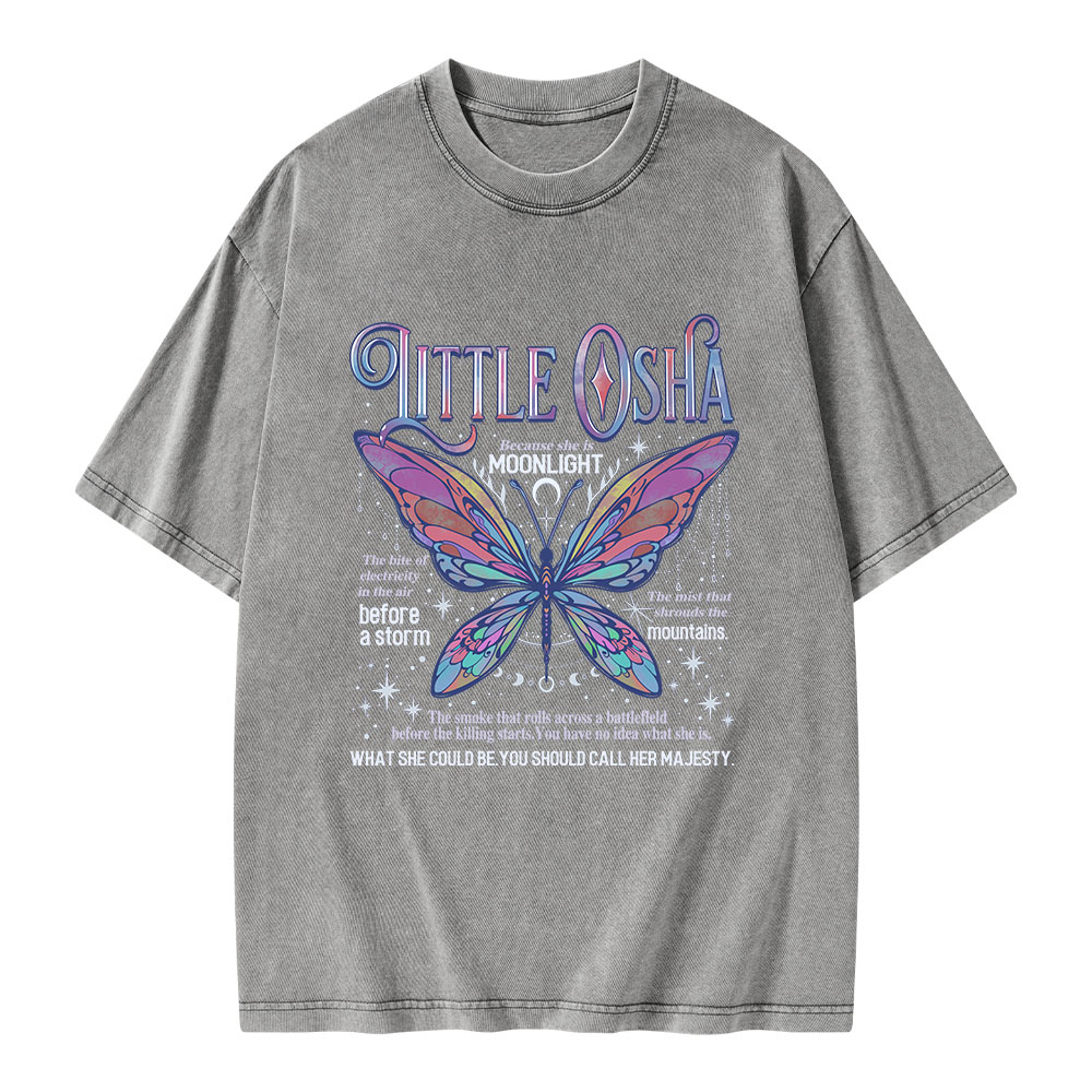 Pagewings Little Osha Butterfly Unisex Washed T-shirt