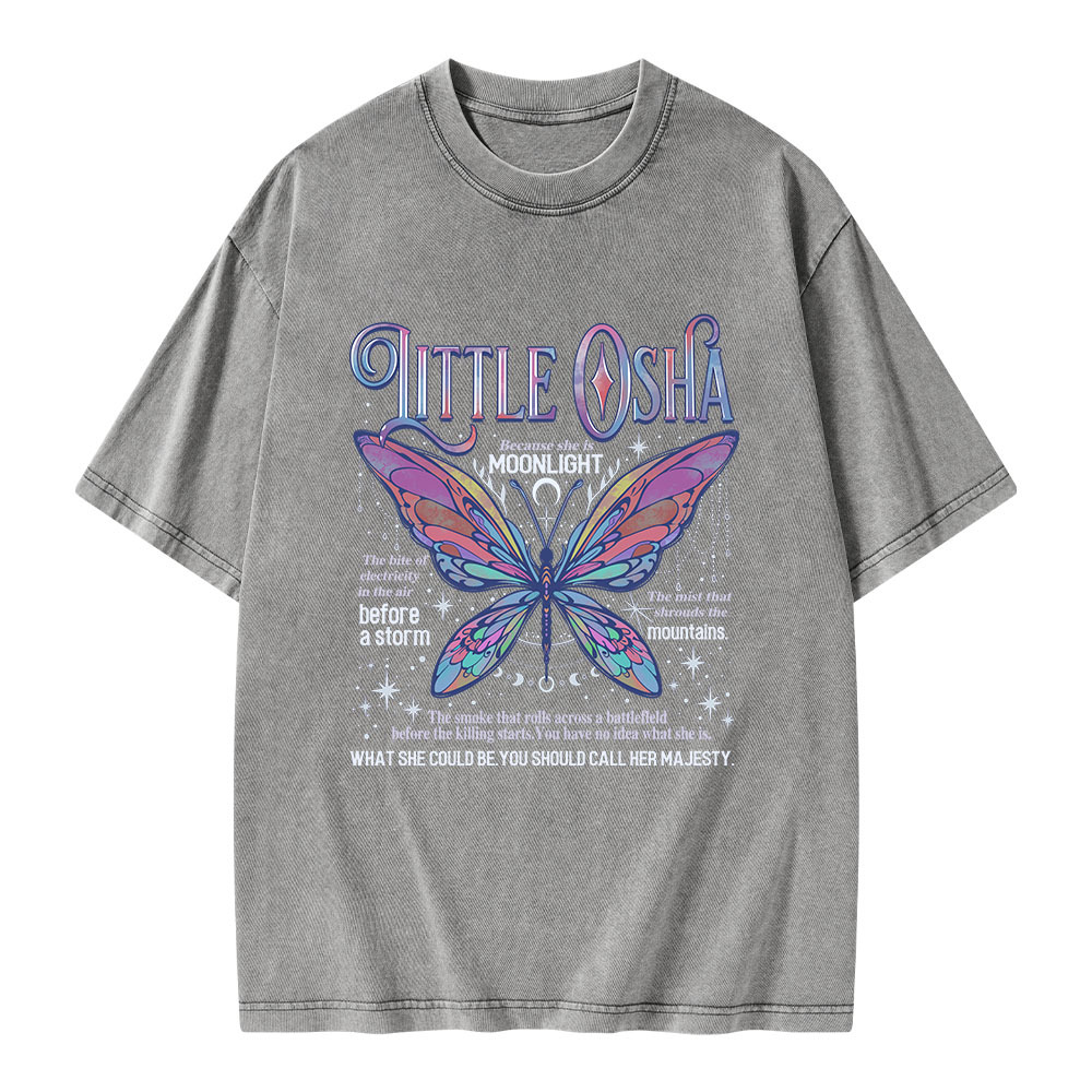 Pagewings Little Osha Butterfly Unisex Washed T-shirt