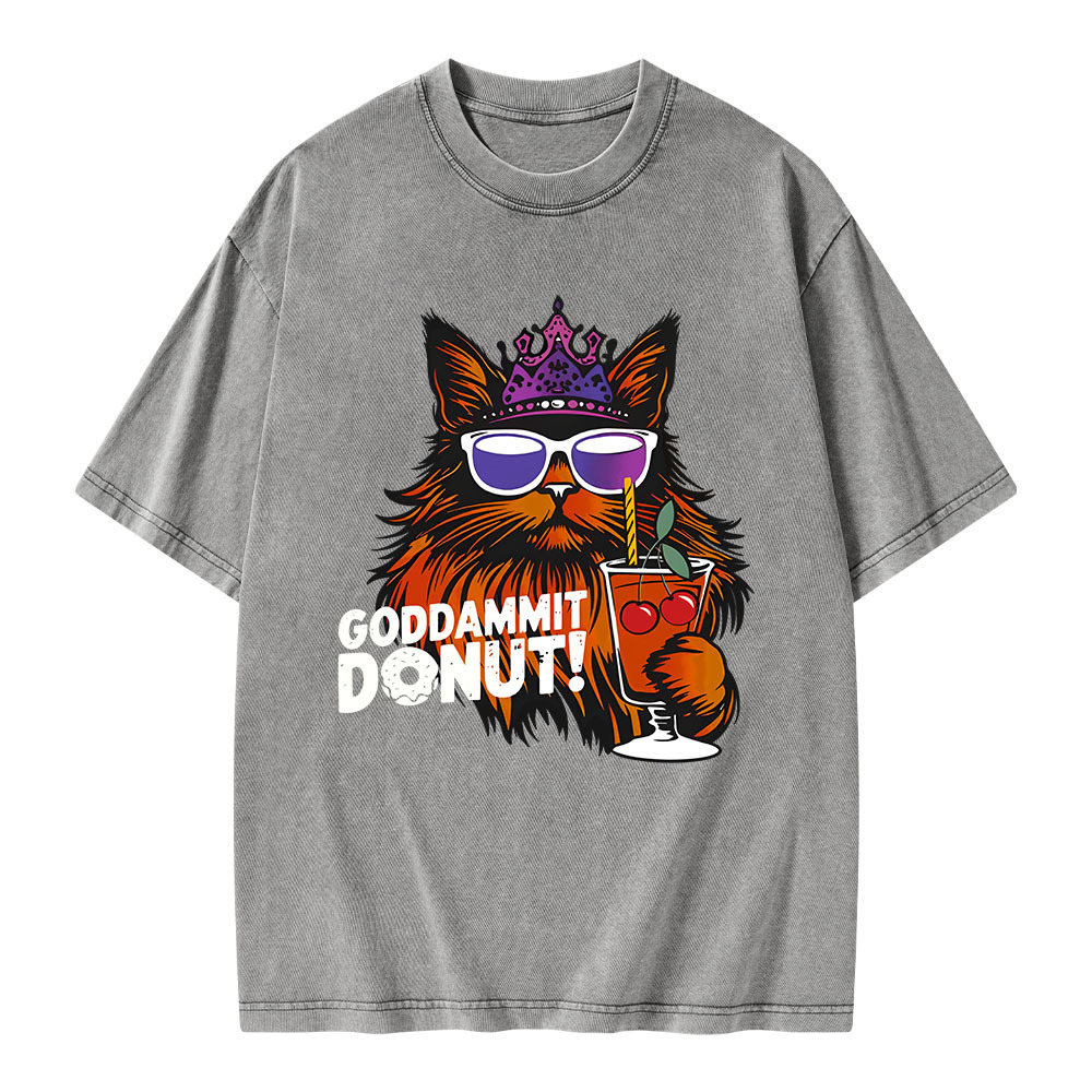 Pagewings Goddammit Donut Unisex Washed T-shirt