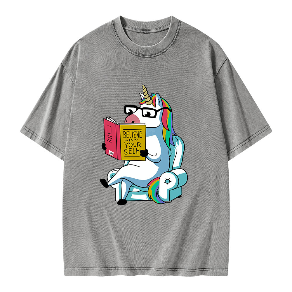 Pagewings Believe In Yourself Unisex Washed T-shirt