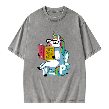 Pagewings Believe In Yourself Unisex Washed T-shirt