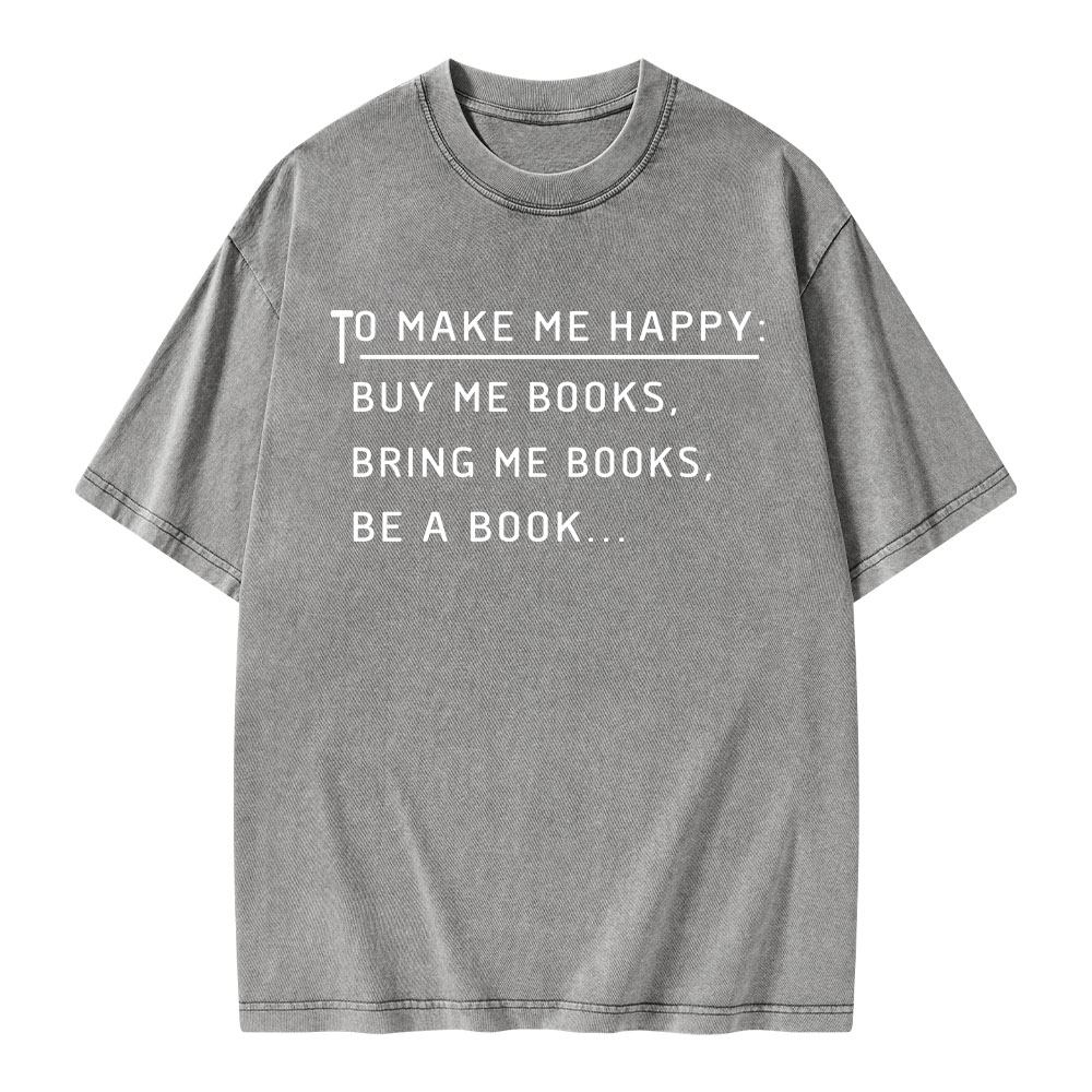 Pagewings To Make Me Happy Unisex Washed T-shirt