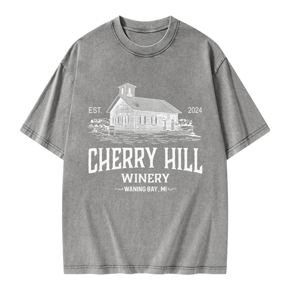 Pagewings Cherry Hill Winery Unisex Washed T-shirt